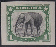 Liberia #101b MINT HINGED imperf Large margins Single Cat Value  $13.50