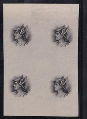 Liberia #102var Block of 4 production proofs of center (Mercury)