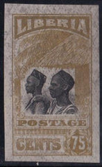 Liberia #172var MINT HINGED imperf single