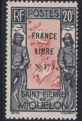 St Pierre and Miquelon #216A MINT NH F Signed Cat Value $500 + NH