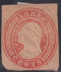 US Postal Stationery and Cut Squares #U4 MINT  AVE Cut Close Cat Value: $425