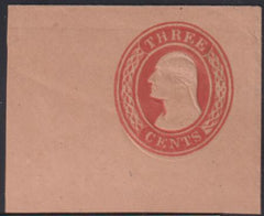 US Postal Stationery and Cut Squares #U10 MINT  XF FC 54x43  mm Double embossing error over 1 mm down. Unusual and rare!