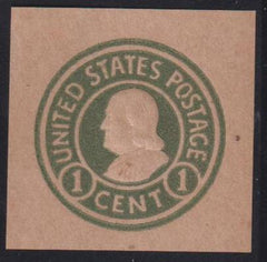 US Postal Stationery and Cut Squares #U425a MINT  F - VF Die3 35x35 mm Weiss Cert mentions tiny inclusiion at bottom but really insignificant. Cat Value: $175