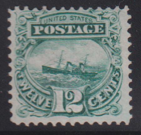 US 1869 Pictorials #117 Mint F No Gum - Fresh - Nice color Cat Value: $725