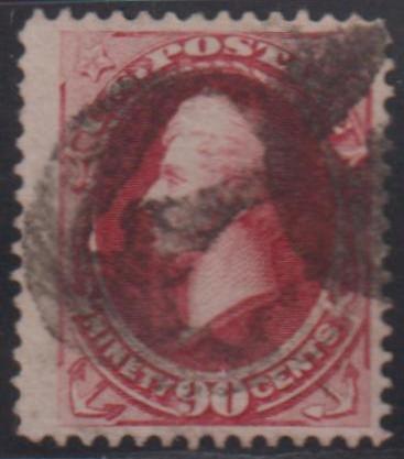 US Bank Notes #166 Used F - VF Fancy Negative Cancel Cat Value: $300