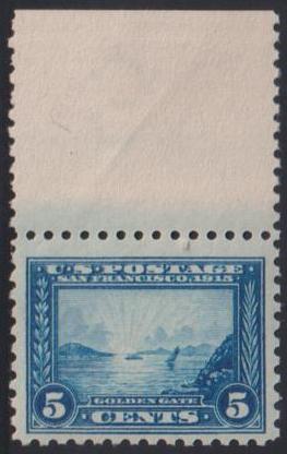 US Early Commemoratives #403 Mint LH F - VF Wide Top Margin Single Cat Value: $170