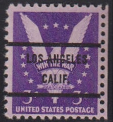 US Modern #905b Mint NH VF Scarce reddish purple Los Angeles precancel Cat Value: $750