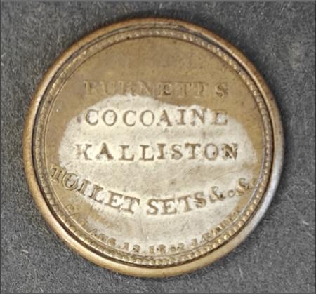 US Essays and Proofs #EP47 Mint VF 10c Burnetts Cocaine Kalliston Cat Value: $850