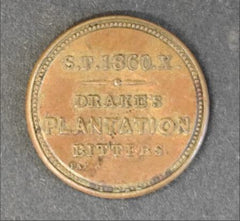 US Essays and Proofs #EP70 Mint VF 1c Drakes Plantation Bitters nicely toned on reverse - rare Cat Value: $700