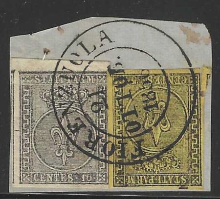 Italy, Parma 1, 2  VF Used on piece Choice Cancel cv $270