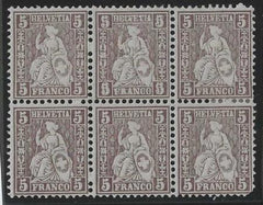 Switzerland 61a  Mint NH Error top center NH, doubles, 1 inverted. cv $24 +