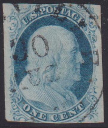US Classics #7 Used F - VF light cancel Cat Value: $140
