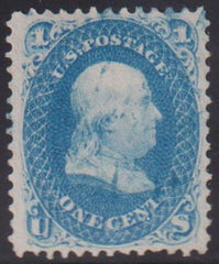 US Classics #63 Used VF light blue cancel Cat Value: $45
