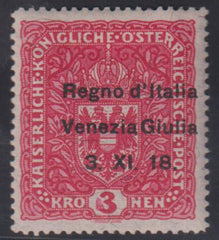 Austria Occupation #N19 Hinged VF Signed Twice Cat Value: $650