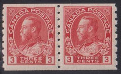 Canada #130b Pair NH VF die II Cat Value: $450
