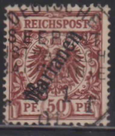 Mariana Islands Sc16  #Mi6II Used F - VF seapost cancel Sc cv $210. Cat Value: 280