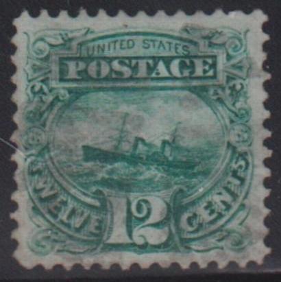 US 1869 Pictorials #117 Used VF - XF Beautiful Cat Value: 200 as 85