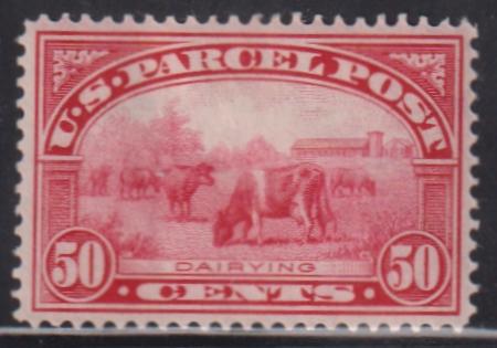 US Parcel Post #Q10 Hinged Mint XF Cat Value: $400 as 90