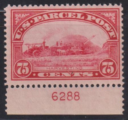 US Parcel Post #Q11 NH Mint F - VF Plate # Single Cat Value: $190+