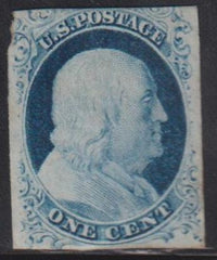 US Classics #9 Mint F - VF No Gum Pos. 82 R1L Doporto Cert Cat Value: $260
