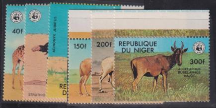 Niger #447-62 NH VF WWF Cat Value: $32.60