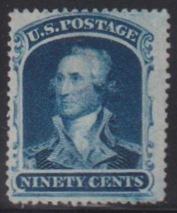 US Classics #39 Mint F - VF No gum, Weisz Cert Cat Value: $1400 as no gum