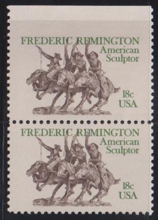 US Modern #1934 NH VF - XF Top Vertical pair - Imperf Horizontal between top Selvage