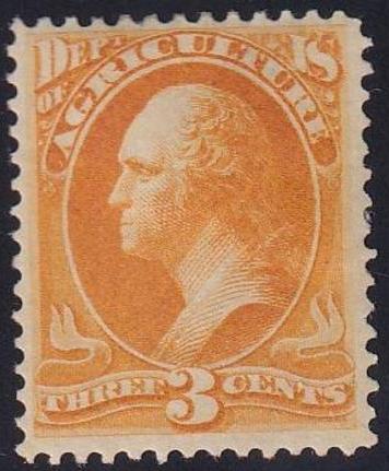 US Officials #O3 Mint Hinged  VF Fresh OG Cat Value: $225