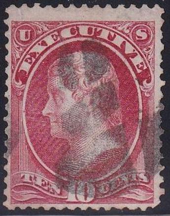 US Officials #O14 Used  F small sealed invisible tear Cat Value: $1000