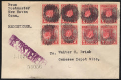 US Connecticut, New Haven 645 on Fancy Cancel Cover, Wreath