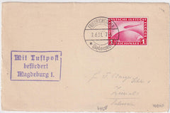 Germany 1931 Postal Card with C35, Magdeburg Airmail