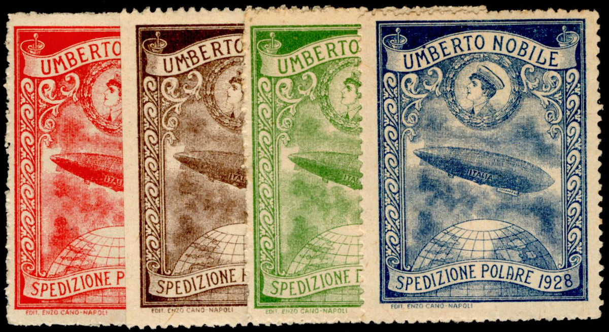 Italy 1928 Polar Expedition of Airships Vignette Set of 4