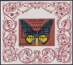 Nagaland 1971  Butterfly NH 3 S/S "Philatokyo" with Different Colored Overprint