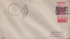 US New Jersey, Kenvil 612 on Fancy Cancel Cover, Remember Pearl Harbor, WWll