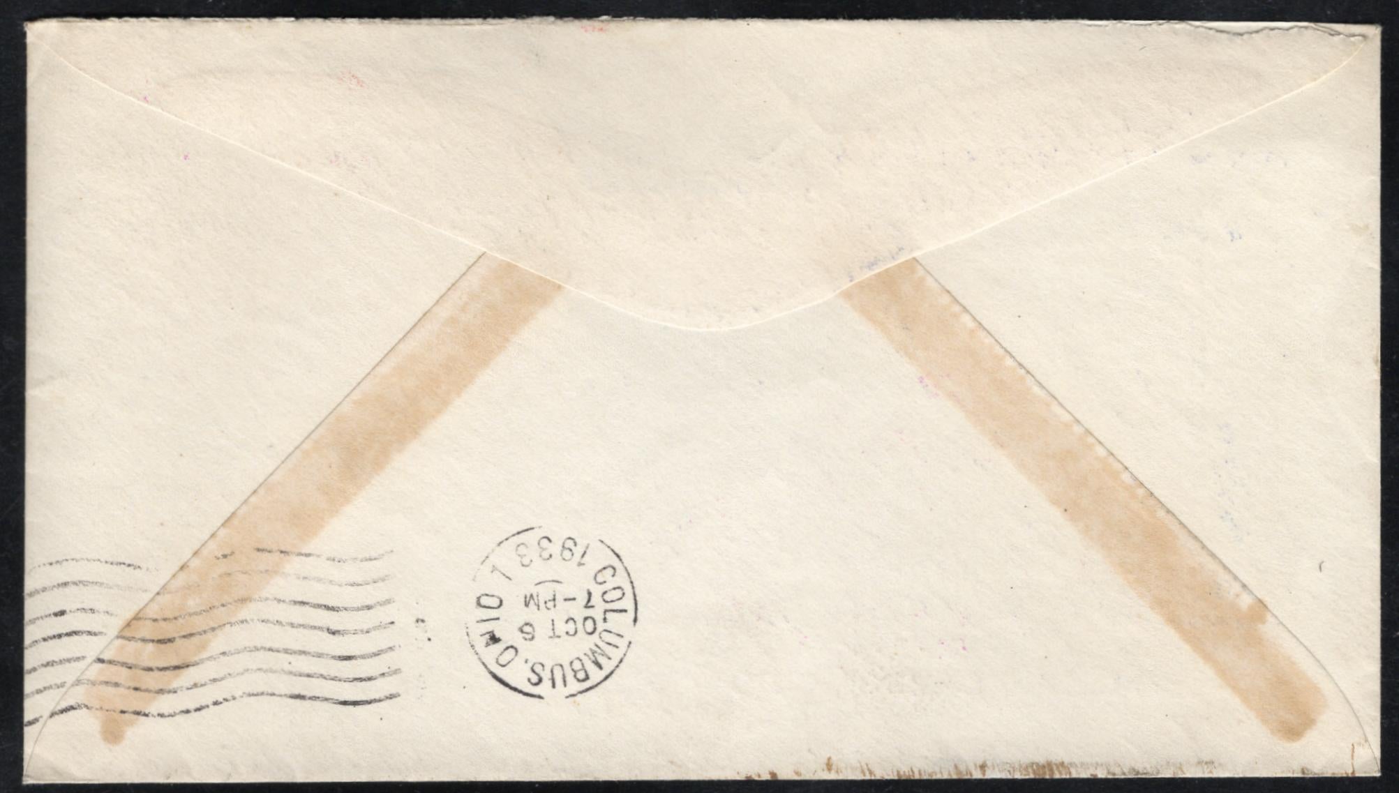 US Ohio, Sinking Springs 632 on Fancy Cancel Cover, Serpent Mound Cancel