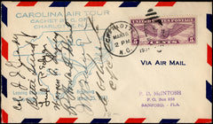 US 1931 Charlotte Air Tour Cover with C12 Signed by Col.  J. J. Grady and 6 Others