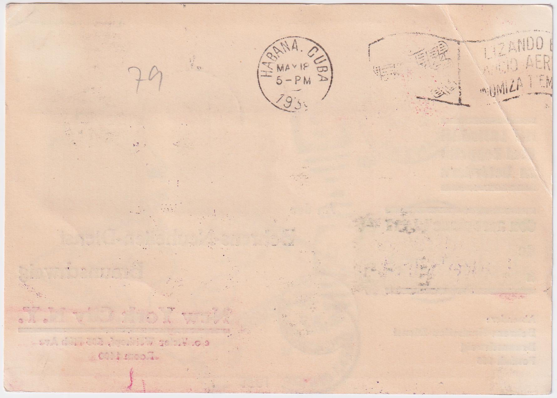 US / Panama 1930 South American Flight Card with C13