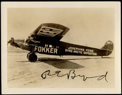US circa 1926 Photo of the Fokker "Josephine Ford"   Signed by R.E. Byrd